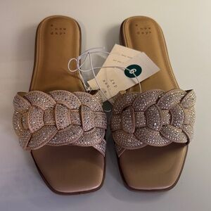 A New Day Women's Sparkling Braided Sandals